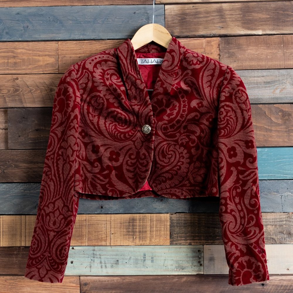 Vintage Velvet Crop Jacket